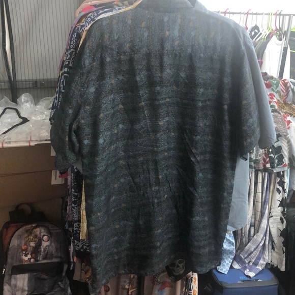 Robert Stock Men's Casual Button Down Shirt - Blue Pattern - Picture 1 of 4